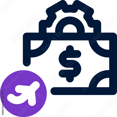 budget management duotone icon. Sleek and modern vector icon for websites, mobile apps, marketing materials, and corporate design. Fully scalable and ready to use.