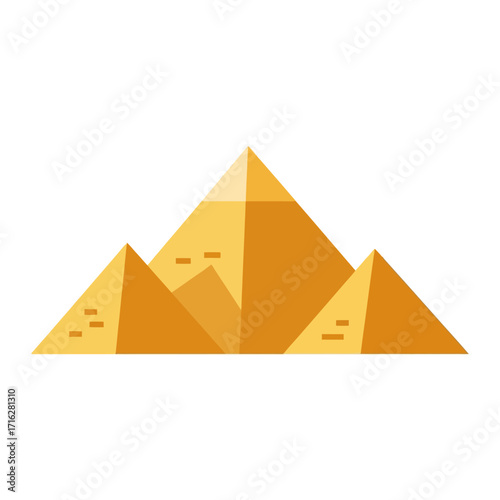 Egyptian pyramids isolated on white background are ancient masonry structures located in egypt