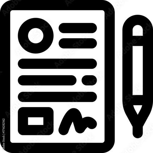 contract line icon. Clean and minimalist vector icon for websites, mobile apps, presentations, and logos. Fully scalable and customizable for any project.