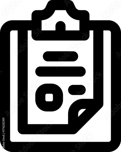 clipboard line icon. Clean and minimalist vector icon for websites, mobile apps, presentations, and logos. Fully scalable and customizable for any project.