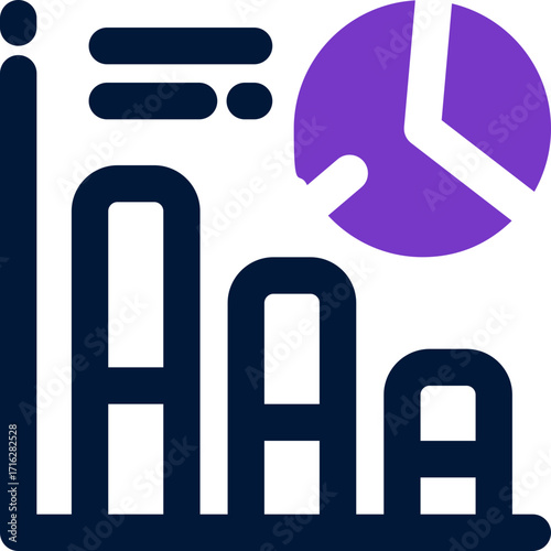 statistic duotone icon. Sleek and modern vector icon for websites, mobile apps, marketing materials, and corporate design. Fully scalable and ready to use.