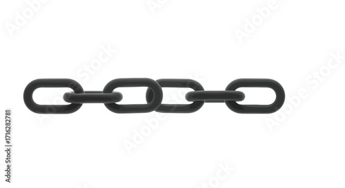 Strong metal chain links connected in a row isolated on for security and connection concepts vector