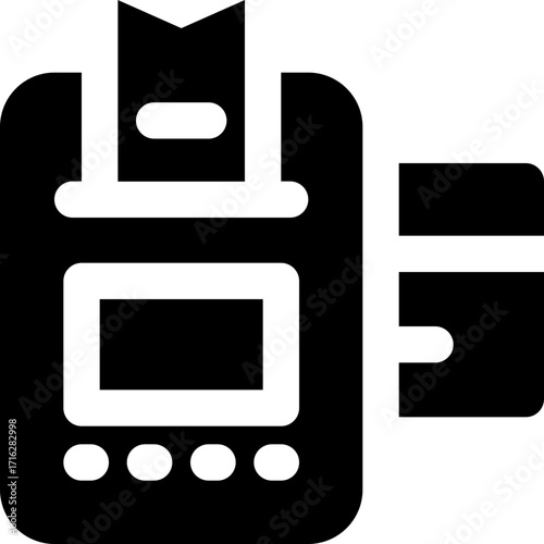 payment method glyph icon. Strong and solid vector icon for websites, mobile interfaces, presentations, and visual branding. High quality and easy to edit.