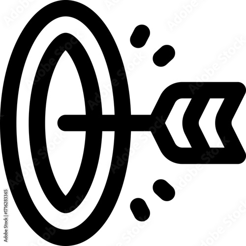 target line icon. Clean and minimalist vector icon for websites, mobile apps, presentations, and logos. Fully scalable and customizable for any project.