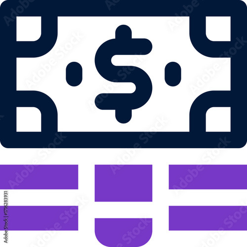 cash duotone icon. Sleek and modern vector icon for websites, mobile apps, marketing materials, and corporate design. Fully scalable and ready to use.