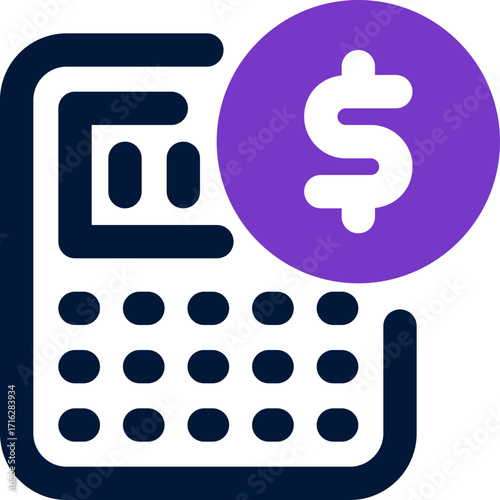 calculation duotone icon. Sleek and modern vector icon for websites, mobile apps, marketing materials, and corporate design. Fully scalable and ready to use.