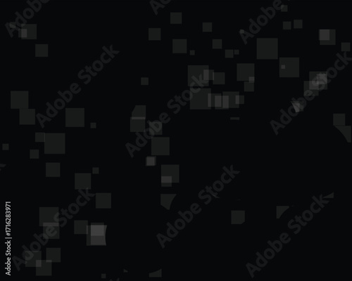Abstract dark background with scattered squares and lines