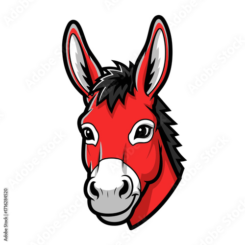 donkey cartoon isolated on white