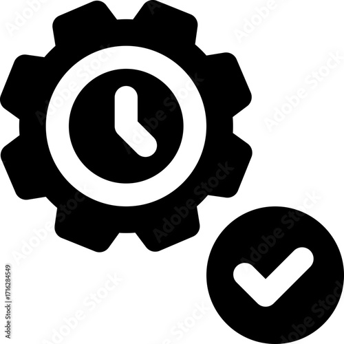 productivity glyph icon. Strong and solid vector icon for websites, mobile interfaces, presentations, and visual branding. High quality and easy to edit.