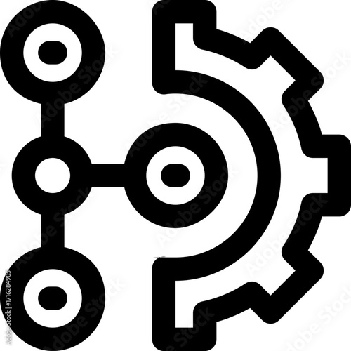 management line icon. Clean and minimalist vector icon for websites, mobile apps, presentations, and logos. Fully scalable and customizable for any project.