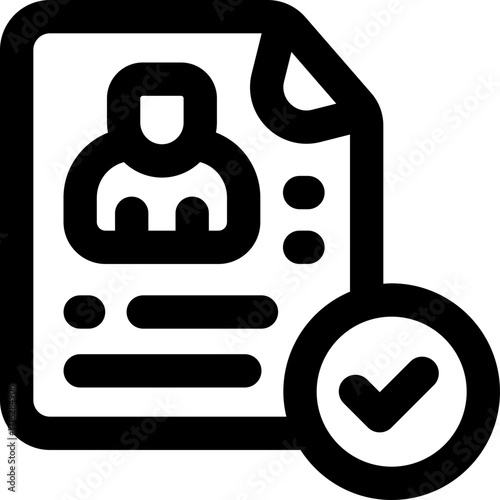 accept line icon. Clean and minimalist vector icon for websites, mobile apps, presentations, and logos. Fully scalable and customizable for any project.