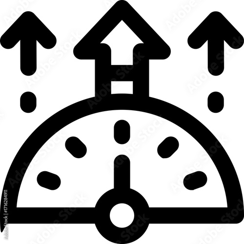 performance line icon. Clean and minimalist vector icon for websites, mobile apps, presentations, and logos. Fully scalable and customizable for any project.