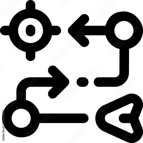 strategy line icon. Clean and minimalist vector icon for websites, mobile apps, presentations, and logos. Fully scalable and customizable for any project.