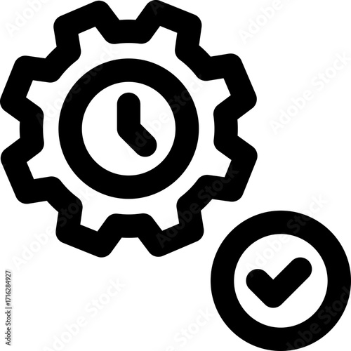 productivity line icon. Clean and minimalist vector icon for websites, mobile apps, presentations, and logos. Fully scalable and customizable for any project.