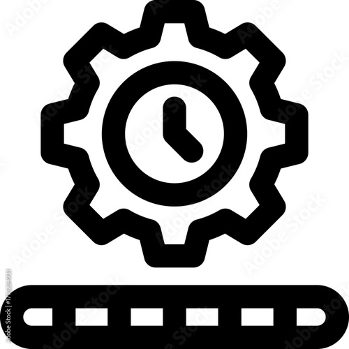 process line icon. Clean and minimalist vector icon for websites, mobile apps, presentations, and logos. Fully scalable and customizable for any project.