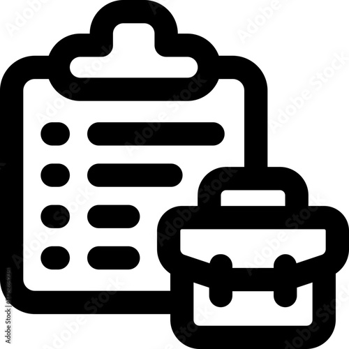 clipboard line icon. Clean and minimalist vector icon for websites, mobile apps, presentations, and logos. Fully scalable and customizable for any project.