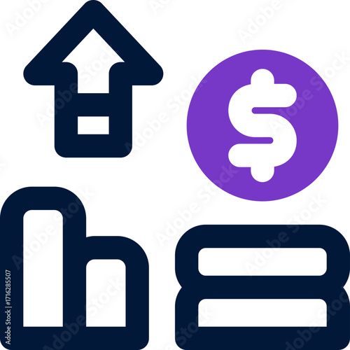 growth duotone icon. Sleek and modern vector icon for websites, mobile apps, marketing materials, and corporate design. Fully scalable and ready to use.