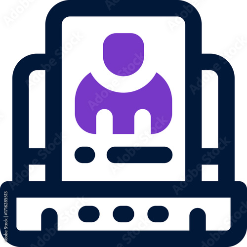 digital portfolio duotone icon. Sleek and modern vector icon for websites, mobile apps, marketing materials, and corporate design. Fully scalable and ready to use.