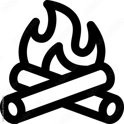 camfire line icon. Clean and minimalist vector icon for websites, mobile apps, presentations, and logos. Fully scalable and customizable for any project.
