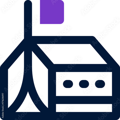 camping duotone icon. Sleek and modern vector icon for websites, mobile apps, marketing materials, and corporate design. Fully scalable and ready to use.