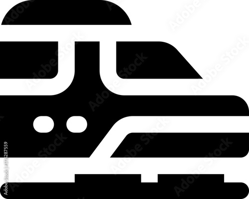 train glyph icon. Strong and solid vector icon for websites, mobile interfaces, presentations, and visual branding. High quality and easy to edit.