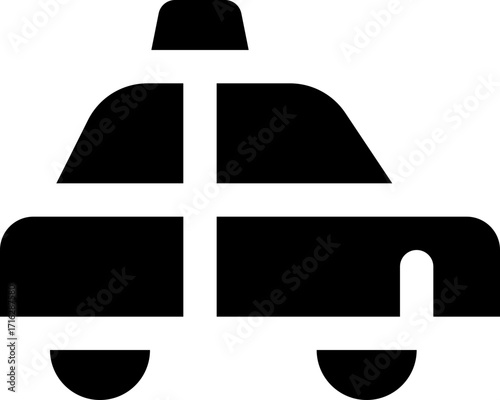 taxi glyph icon. Strong and solid vector icon for websites, mobile interfaces, presentations, and visual branding. High quality and easy to edit.