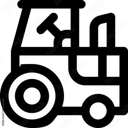 tractor line icon. Clean and minimalist vector icon for websites, mobile apps, presentations, and logos. Fully scalable and customizable for any project.