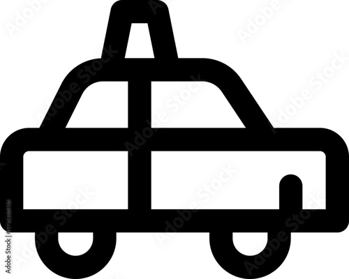 taxi line icon. Clean and minimalist vector icon for websites, mobile apps, presentations, and logos. Fully scalable and customizable for any project.