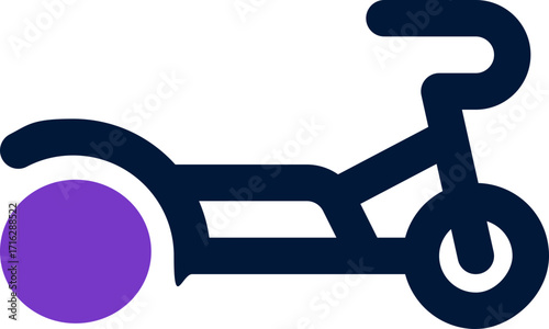 kick scooter duotone icon. Sleek and modern vector icon for websites, mobile apps, marketing materials, and corporate design. Fully scalable and ready to use.