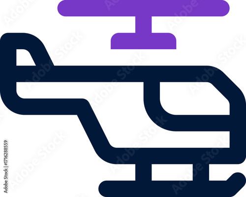 helicopter duotone icon. Sleek and modern vector icon for websites, mobile apps, marketing materials, and corporate design. Fully scalable and ready to use.
