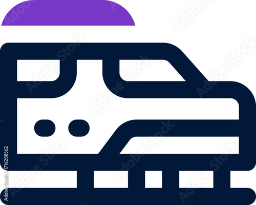 train duotone icon. Sleek and modern vector icon for websites, mobile apps, marketing materials, and corporate design. Fully scalable and ready to use.