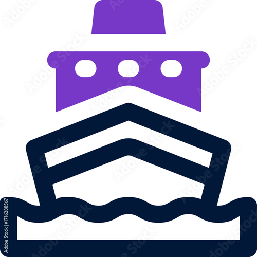 cruise duotone icon. Sleek and modern vector icon for websites, mobile apps, marketing materials, and corporate design. Fully scalable and ready to use.