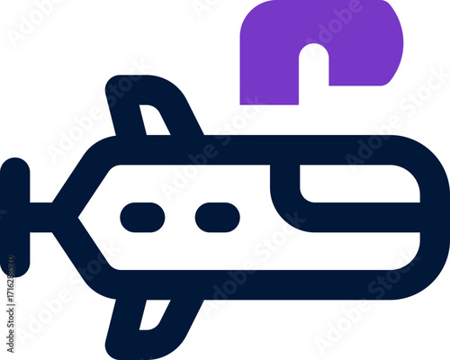 submarine duotone icon. Sleek and modern vector icon for websites, mobile apps, marketing materials, and corporate design. Fully scalable and ready to use.