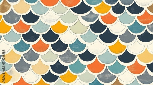 Abstract colorful scale pattern background.