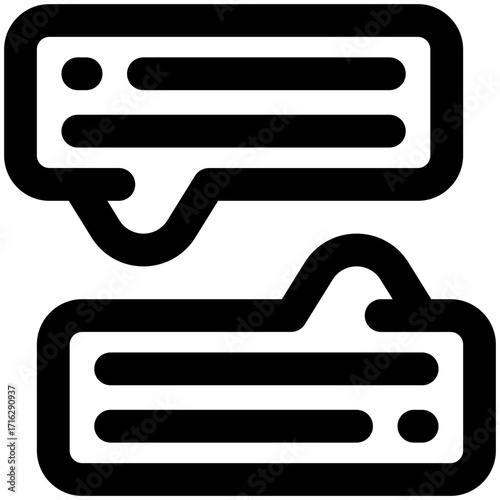 communication line icon. Clean and minimalist vector icon for websites, mobile apps, presentations, and logos. Fully scalable and customizable for any project.