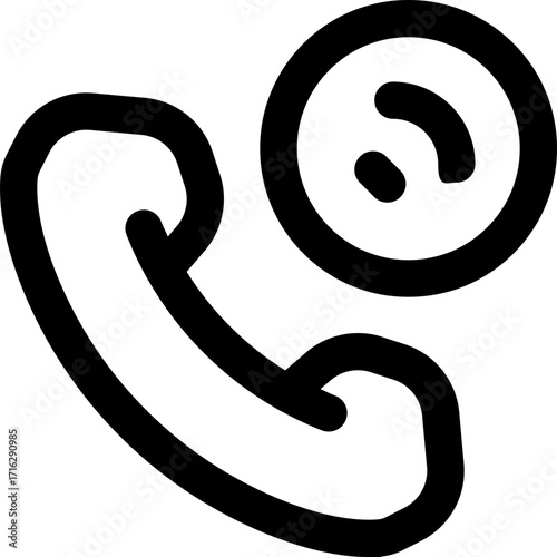 call line icon. Clean and minimalist vector icon for websites, mobile apps, presentations, and logos. Fully scalable and customizable for any project.