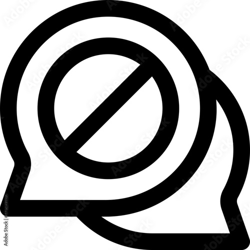 chat block line icon. Clean and minimalist vector icon for websites, mobile apps, presentations, and logos. Fully scalable and customizable for any project.