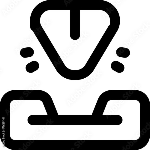 inbox line icon. Clean and minimalist vector icon for websites, mobile apps, presentations, and logos. Fully scalable and customizable for any project.