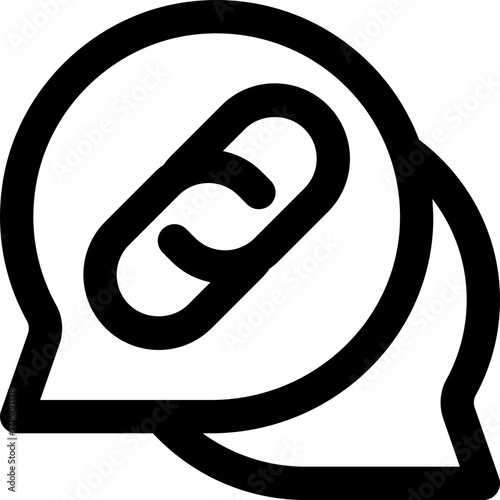 message link line icon. Clean and minimalist vector icon for websites, mobile apps, presentations, and logos. Fully scalable and customizable for any project.