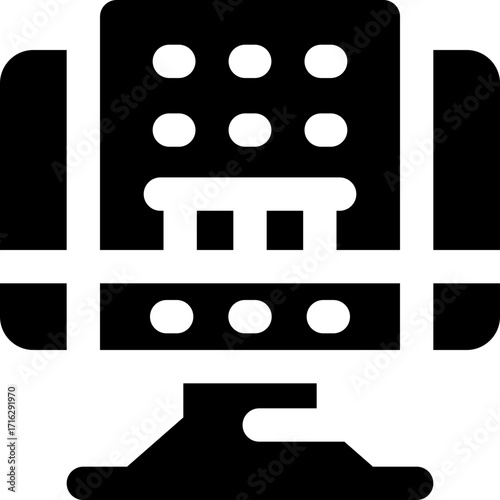 online booking glyph icon. Strong and solid vector icon for websites, mobile interfaces, presentations, and visual branding. High quality and easy to edit.