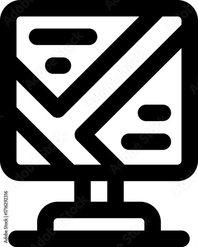 road map line icon. Clean and minimalist vector icon for websites, mobile apps, presentations, and logos. Fully scalable and customizable for any project.