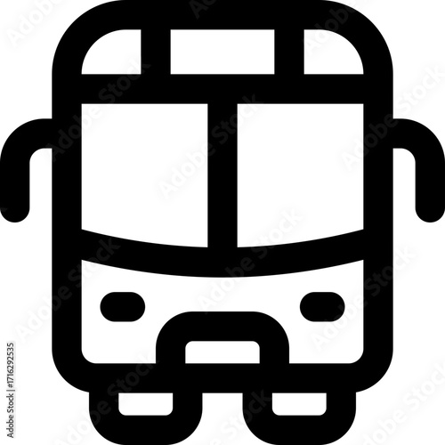 bus line icon. Clean and minimalist vector icon for websites, mobile apps, presentations, and logos. Fully scalable and customizable for any project.