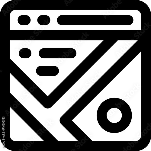 browser line icon. Clean and minimalist vector icon for websites, mobile apps, presentations, and logos. Fully scalable and customizable for any project.