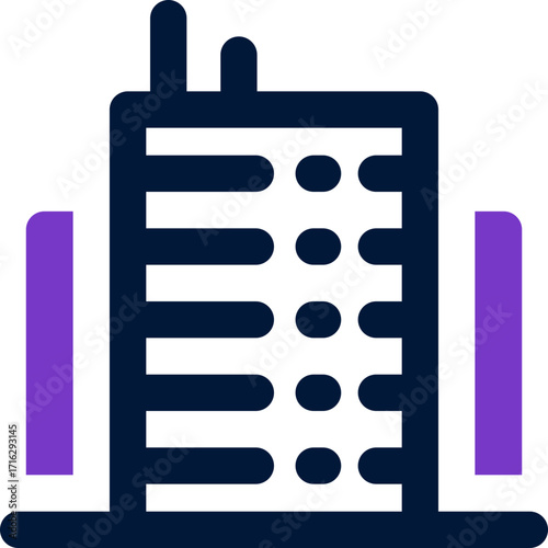 building duotone icon. Sleek and modern vector icon for websites, mobile apps, marketing materials, and corporate design. Fully scalable and ready to use.