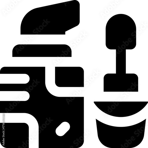 concealer glyph icon. Strong and solid vector icon for websites, mobile interfaces, presentations, and visual branding. High quality and easy to edit.