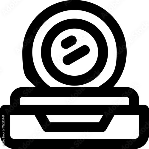 powder line icon. Clean and minimalist vector icon for websites, mobile apps, presentations, and logos. Fully scalable and customizable for any project.