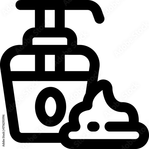 lotion line icon. Clean and minimalist vector icon for websites, mobile apps, presentations, and logos. Fully scalable and customizable for any project.