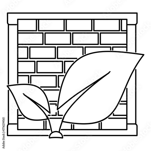 Eco-friendly Building Materials icon vector illustration concept