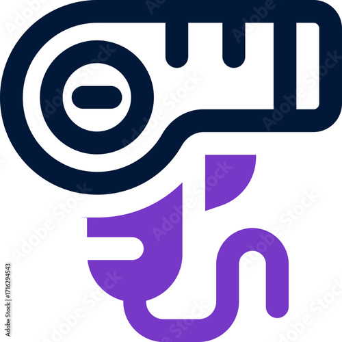 hair dryer duotone icon. Sleek and modern vector icon for websites, mobile apps, marketing materials, and corporate design. Fully scalable and ready to use.