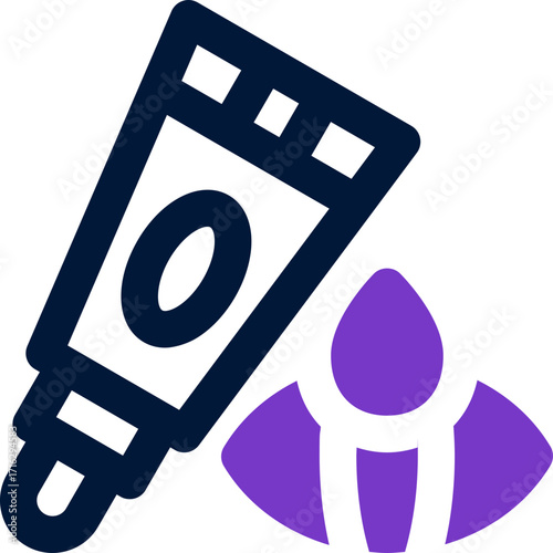 eye cream duotone icon. Sleek and modern vector icon for websites, mobile apps, marketing materials, and corporate design. Fully scalable and ready to use.